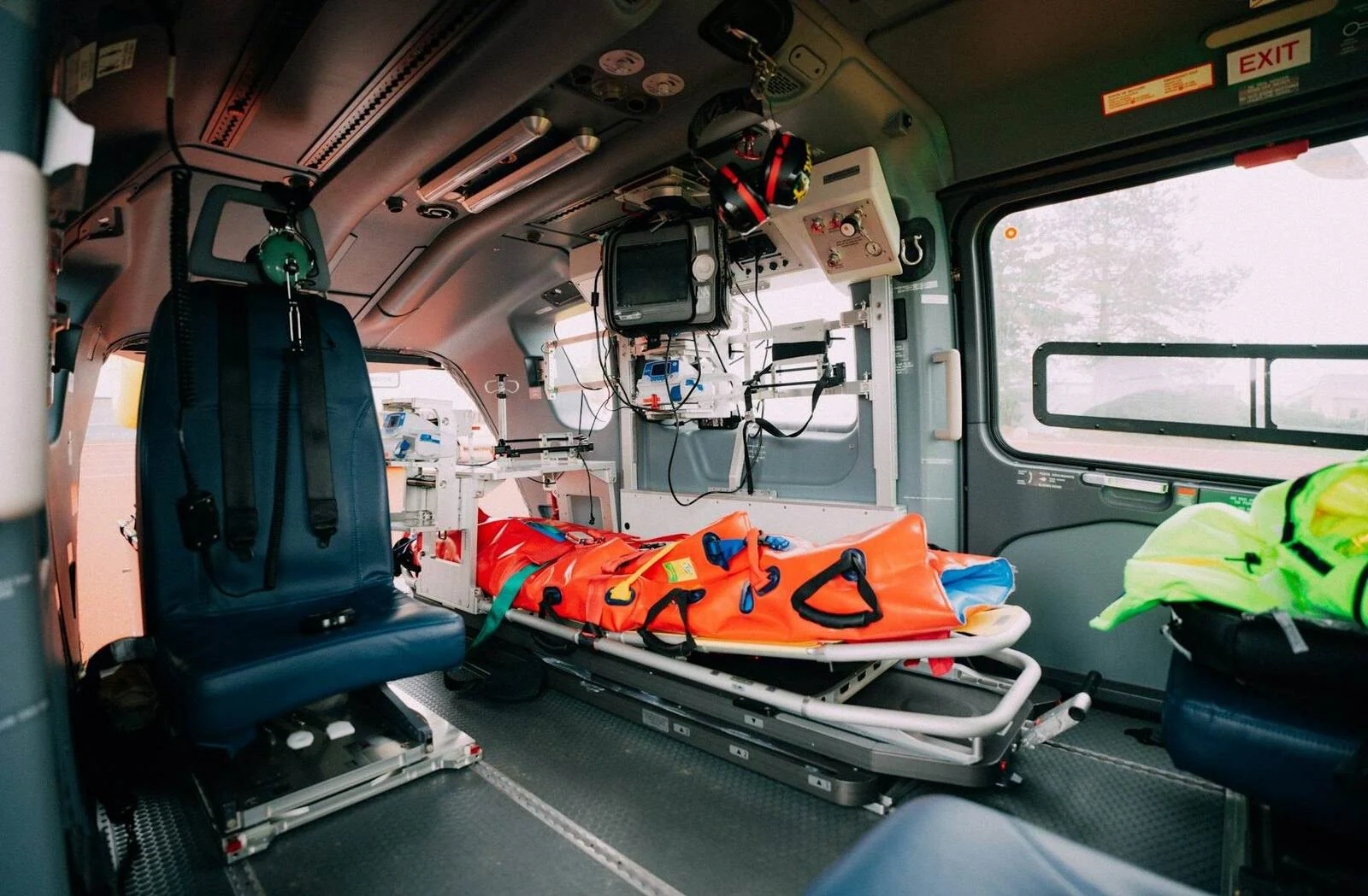 Discreet civil ambulance in operation